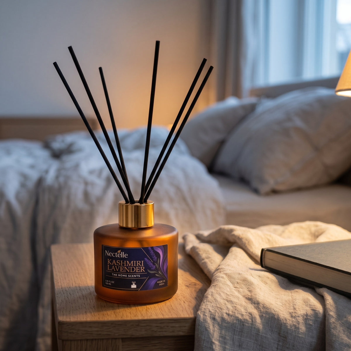 Kashmiri Lavender on a bedside table